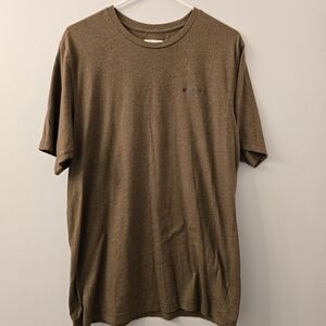 Columbia Mens Olive Green Heathered T-shirt in Excellent Condition - Size Large
